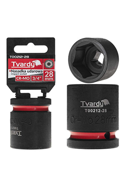 Tvardy Cheie tubulară de impact cu 6 puncte 3/4 ", 28 mm, Cr-Mo, T 00212-28