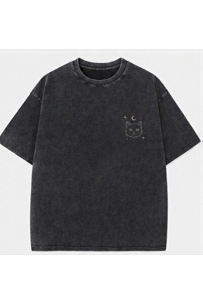 bellanova Unisex πολύχρωμο μπλουζάκι με στάμπα Oversize Streetwear Άνετη εφαρ...