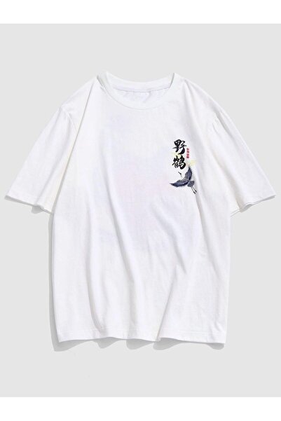 bellanova Unisex πολύχρωμο μπλουζάκι με στάμπα Oversize Streetwear Άνετη εφαρ...