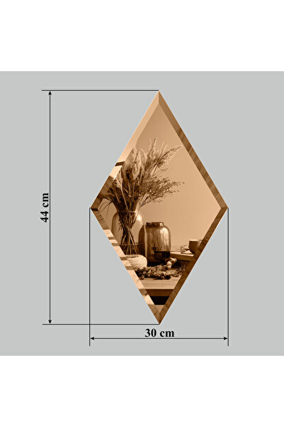 MallDeco Oglinda "ROMB" design bronz 300x440mm