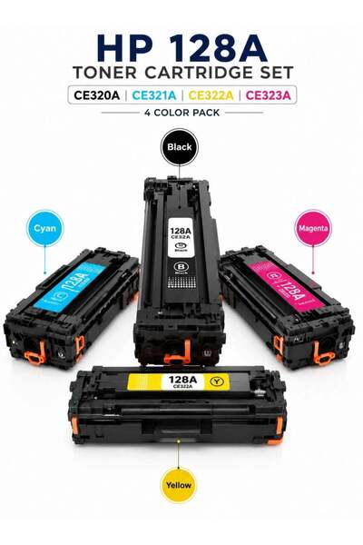Generic Compatible Printer Ink Cartridge Set HP 128A (CE320A CE321A CE322A CE...