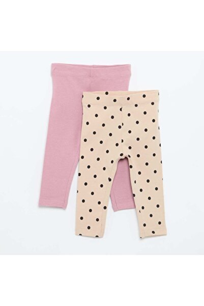 KIABI 2-Pack Long Leggings BEIGE