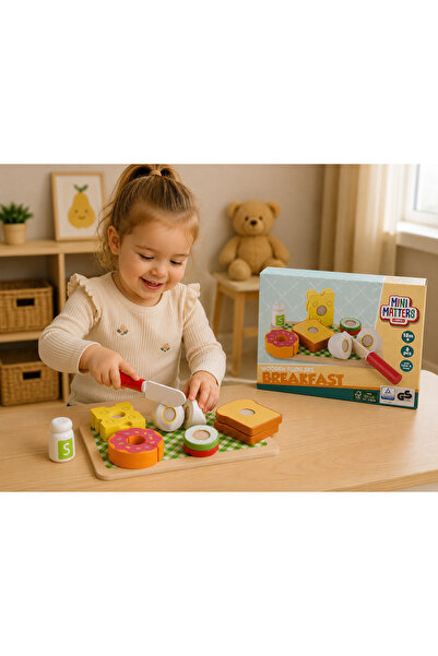 Mini Matters 🥚🍞 Ahşap Kahvaltı Seti 🍩🧀