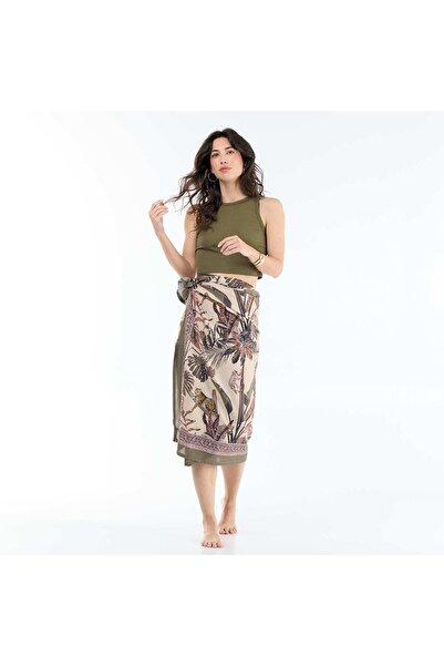 KIABI Printed Pareo GREEN