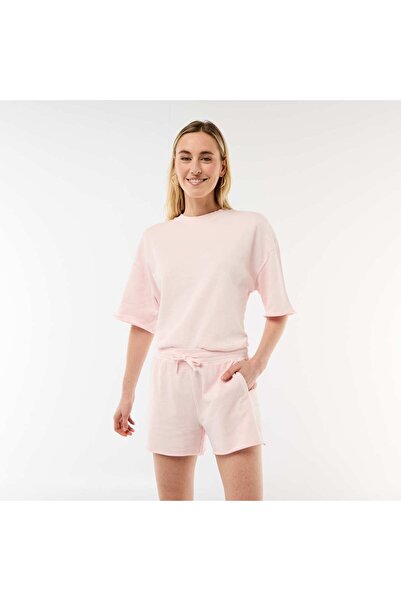 KIABI Plain French Terry Shorts PINK