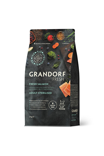 Grandorf Qurandorf Dry Food for Cats Fresh Salmon Flavor for Adult Sterilized...