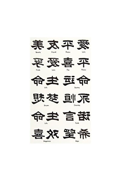 OEM Tatuaje temporare autocolante cu litere chinezești, 24 bucăți – schimbare...