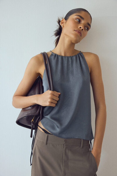 H&M Krinkle Saten Üst