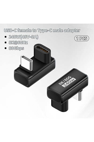 Choice1 240W-GM-UX-HS U Shape PD240W USB C Adapter 8K@60Hz 80Gbps 180 Degree ...