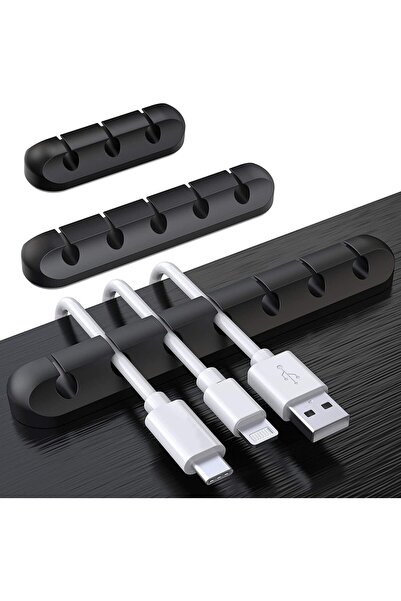Choice 3PC Black Cable Fixing Clips 3-Pack Cable Management Cable Organiser C...