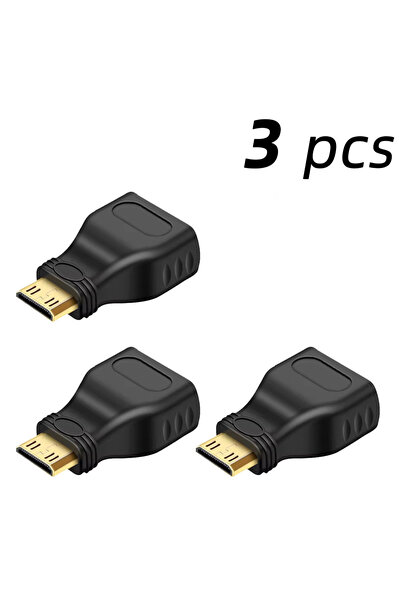 Choice3 Black 3pcs MINI HDMI-compatible Male TO HDMI-compatible Female Adapte...