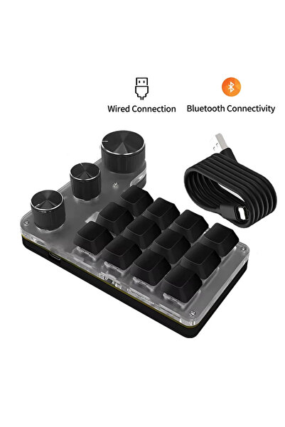 Choice1 GGBEE Red axis Black BT RGB Mechanical Keyboard Macro Programming 12 ...