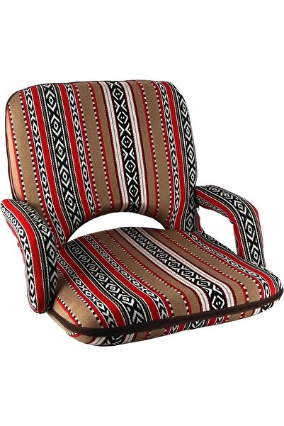 Cady One Foldable Foam Padded Floor Chair with Adjustable High Back, Camping ...