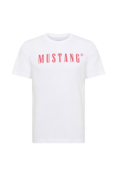 Mustang Herren T-Shirt - Austin, Big Logo, Bio-Baumwolle, Single Jersey