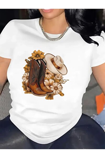 Astogria13 تي شيرت بتصميم أحذية رعاة البقر لديكور المنزل، متين ومريح، مثالي ل...