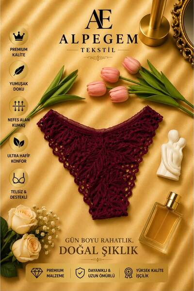 Alpegem Tekstil ALPEGEM Full dantel detaylı kadın iç giyim bikini model