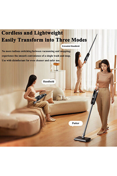 Generic Cordless 3-in-1 Vacuum Cleaner & Mop, 14000Pa Powerful Suction, Rechargeable Stick & Handheld Vacuum