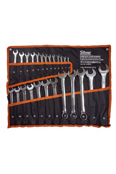 Silverina Set complet de chei fixe și inelare 25 piese 6-36 mm + suport S10992