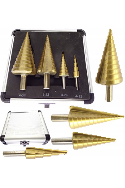 Gekoahşap Set de burghie conice din titan 4-39mm 4 bucăți