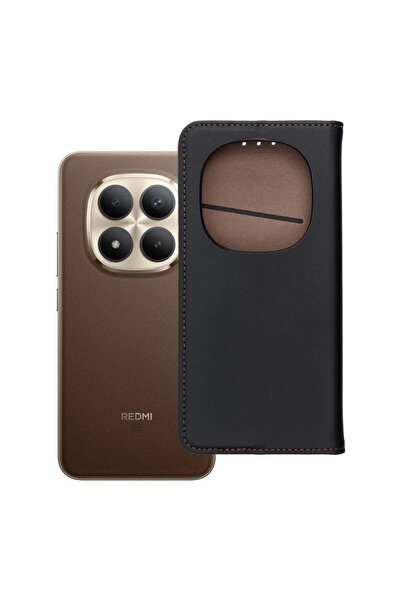 Techwave Θήκη από γνήσιο δέρμα για Xiaomi Redmi Note 15 Pro+ 5G μαύρη