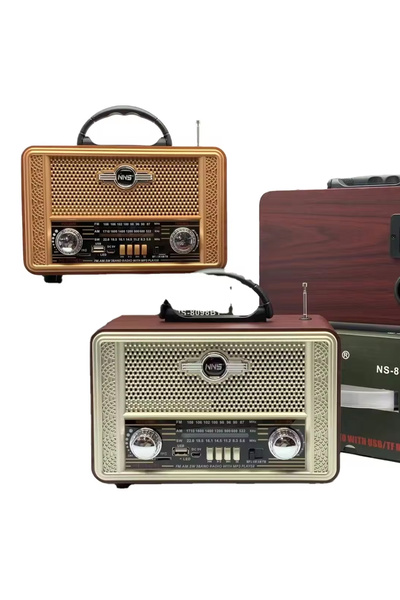 Genrice NS-8098 BT Retro Style Portable Desktop Radio AM FM SW 3-Band Stereo ...