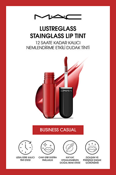 M.A.C Lustreglass StainGlass Lip Tint - 12 Saate Kadar Kalıcı Nemlendirme Etk...