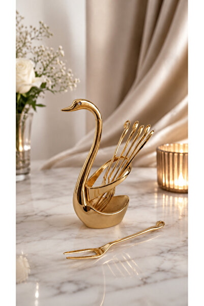 OEM SWAN HOLDER WITH 6 GOLDEN FORKS