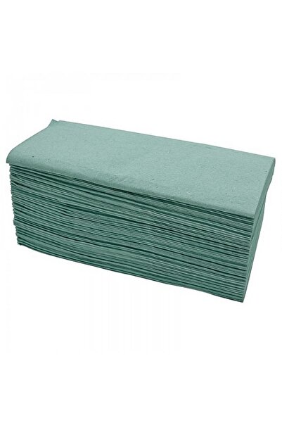 INATECH Prosop Hartie Pliat V-Fold, Verde, 1 Strat, 250 x 210 mm, 200 Foi/Pac...