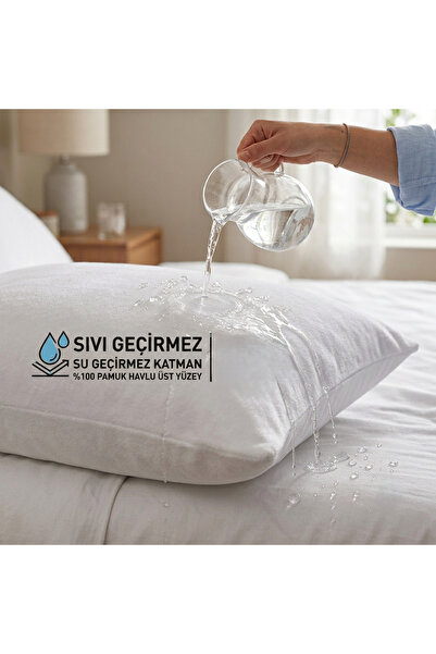 Mirabuy FeyzaDesign Sıvı Geçirmez Yastık Alezi 50 X 70 cm 2 Adet - Yastık Alezi