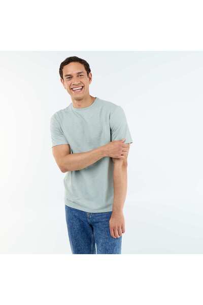 KIABI Plain Short-Sleeved T-Shirt GREEN