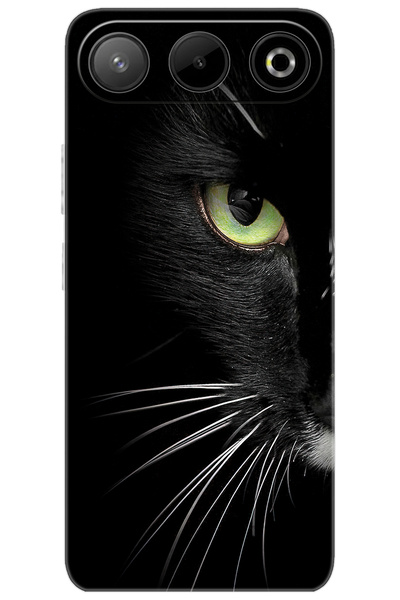 General Mobile GM 26 5G (G905) Uyumlu Kılıf Desen Baskılı Silikon Siyah Kedi ...