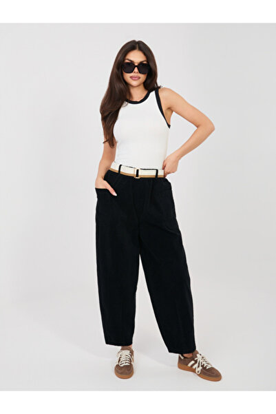 rue parıs Women's Pants, RUE PARIS, Cotton, Black, model IT-SP-FL9665.14