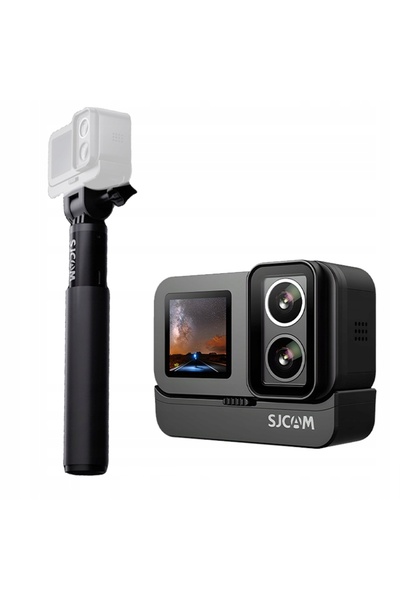 SJCAM Cameră sport SJ20 + Suport reîncărcabil pentru cameră 4K DUAL LENS PL