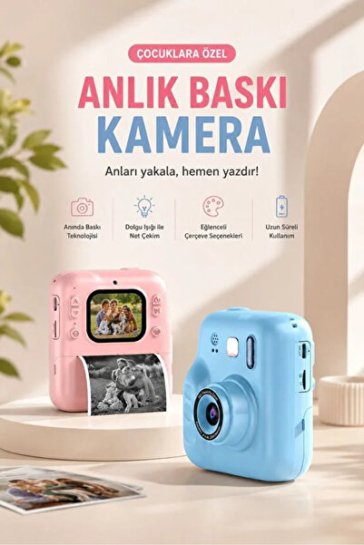 EN SİGA Çocuklar İçin Anında Baskılı Termal Kamera Işıklı ve Çerçeveli