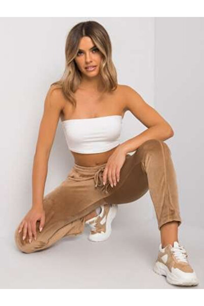 rue parıs Pantaloni Trening Dama Lunga, Dreapta, RUE PARIS, Camel Casual Mode...
