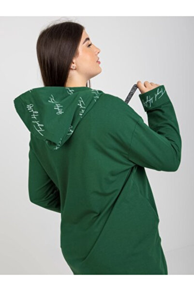 Relevance Women's Sweatshirt, RELEVANCE, Cotton, Long Sleeve, Dark Green, mod...