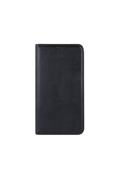 Techwave Έξυπνη δερμάτινη θήκη για Xiaomi Redmi 12C / Redmi 11A / Poco C55 μαύρη