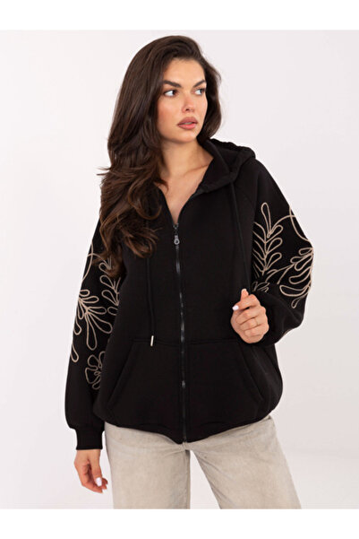 Relevance Women's Sweatshirt, RELEVANCE, Cotton, Long Sleeve, Black, model RV...