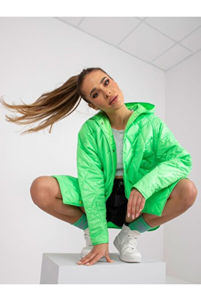 rue parıs Women's Jacket, RUE PARIS, Polyester, Long Sleeve, Neon Green, mode...