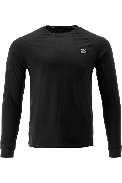 yato Tricou de lucru pentru bărbați, cu mânecă lungă, negru, 100% bumbac, măr...