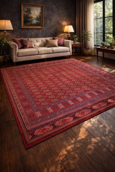Evistan Home Otantik Afgan Halısı | Geleneksel Desenli Kaymaz Taban Salon Halısı