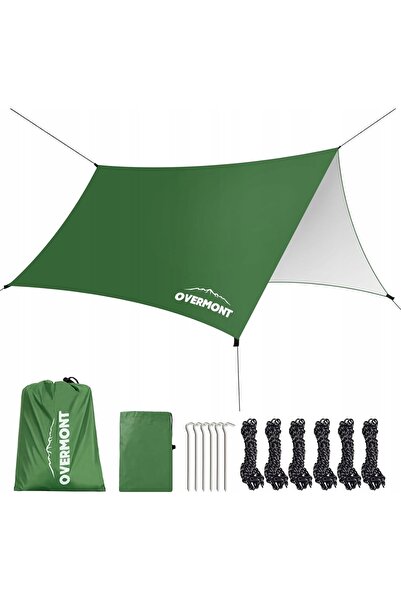 OVERMONT Prelată de camping, prelată de biwak, prelată de cort PLANDEKA 3x3 M...