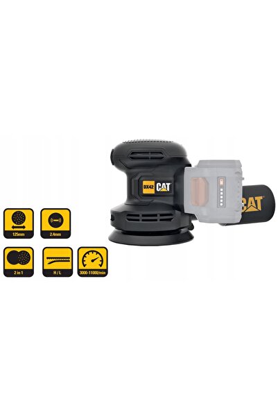 Caterpillar Polizor excentric CAT DX42B 18V Fără perii