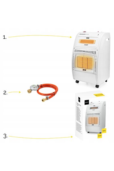 Yoer 2 în 1 Încălzitor pe gaz pentru butelie GPL 5,7 kW + Reductor + Detector...