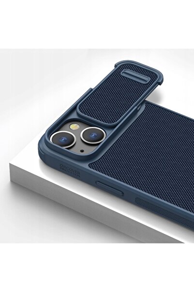 Nillkin Husă texturată pentru Apple iPhone 14 Pro Max, negru-verde, rezistentă.