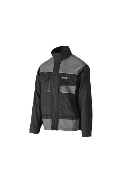 yato Bluză de lucru Palea XXL 100% bumbac negru-gri-verde cu 8 buzunare