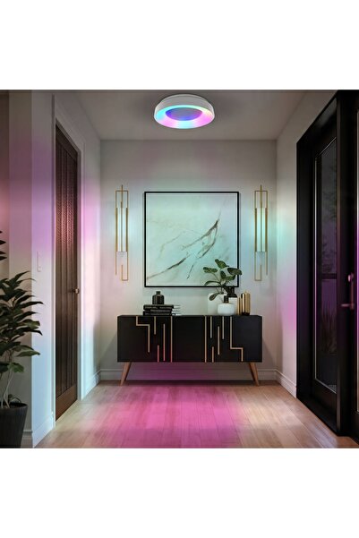 VİDEX Plafonieră elegantă rotundă LED RGB 72W 45cm cu variator de intensitate...