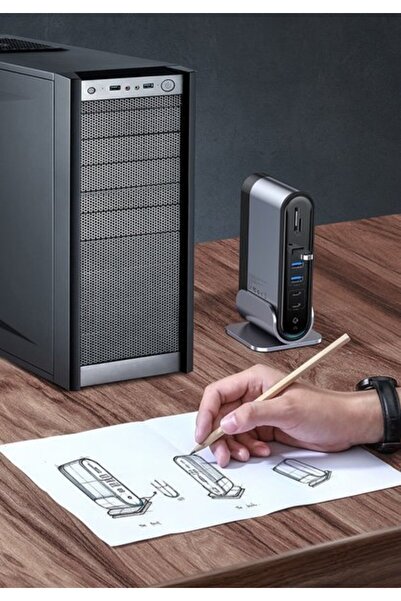 NO BRAND [OUTLET] STAȚIE DE LĂSĂNARE BASEUS WORKING STATION, HUB USB-C 16W1
