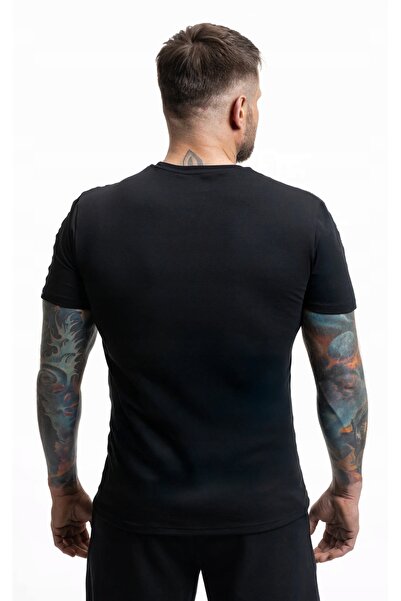 DBX BUSHIDO TRICOU PREMIUM BĂRBAȚI NEGRU CU LAMPASĂ SALĂ FITNESS BOX Bushido M