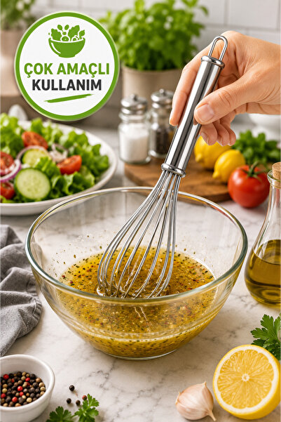 MEDUSHOP مضرب مطبخ من الفولاذ المقاوم للصدأ مقاس 28 سم، مضرب يدوي لخفق البيض والكريمة والصلصة والعجين